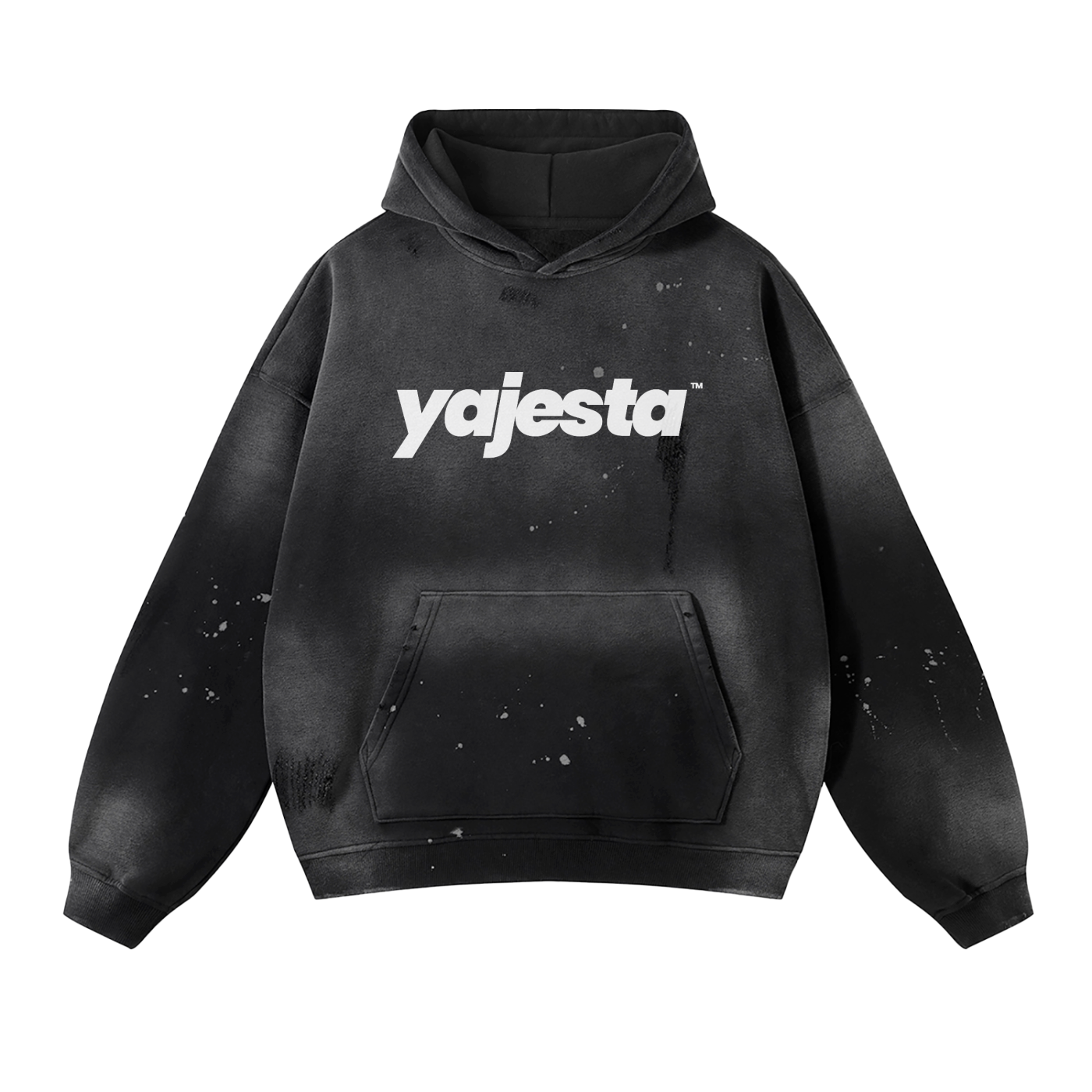 VINTAGE WASH FRAYED FLEECE HOODIE