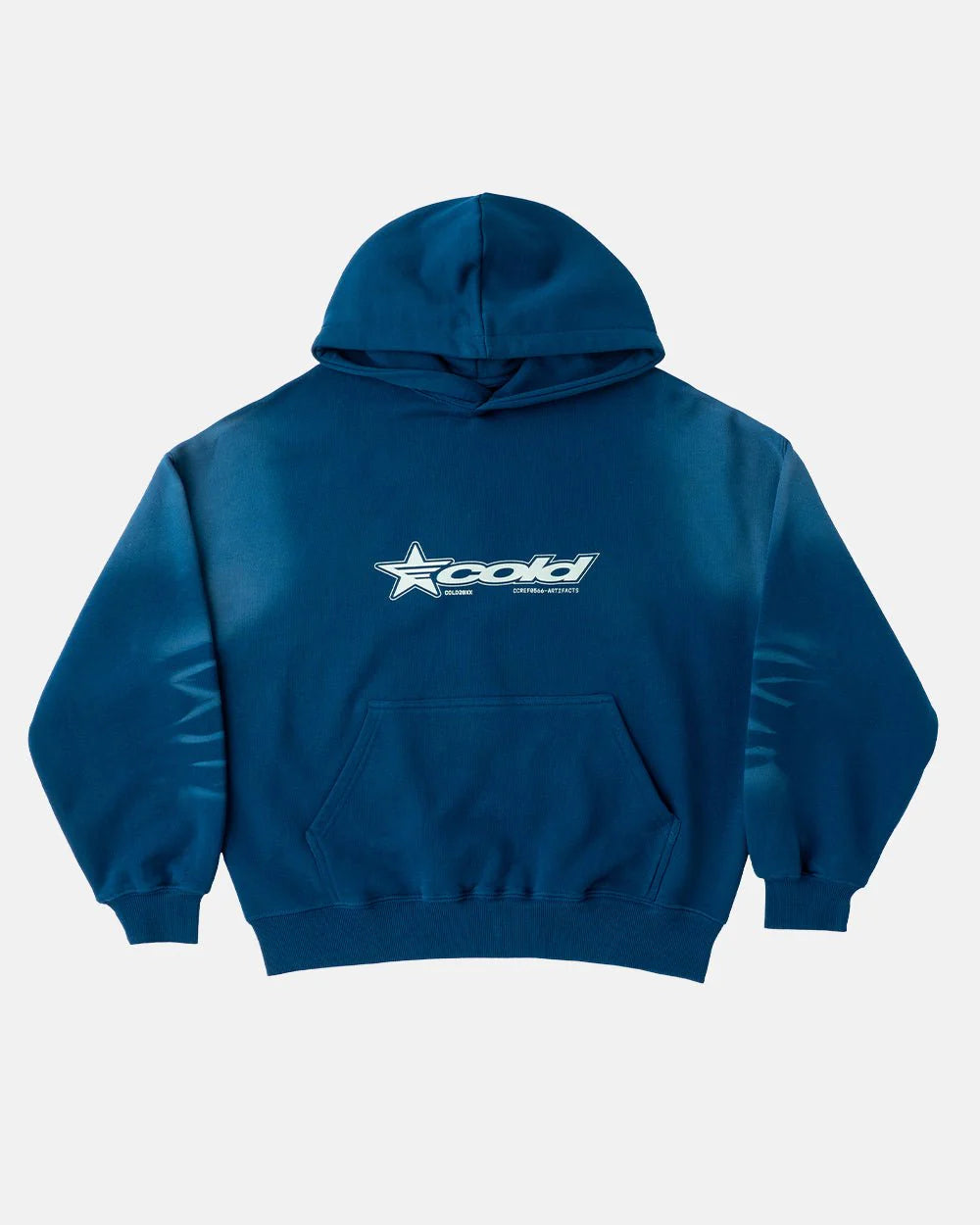 BASTION HOODIE FAKE DENIM BLUE