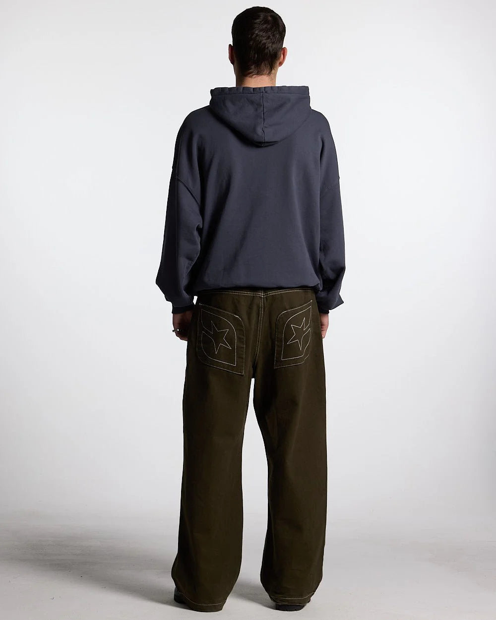 VINTAGE WASH FRAYED FLEECE HOODIE