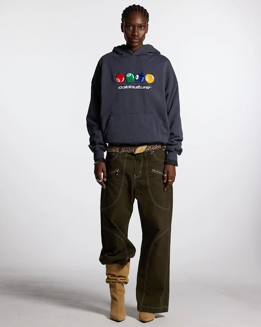 VINTAGE WASH FRAYED FLEECE HOODIE