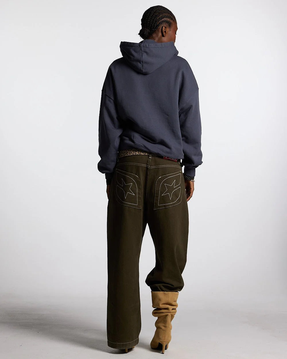 VINTAGE WASH FRAYED FLEECE HOODIE